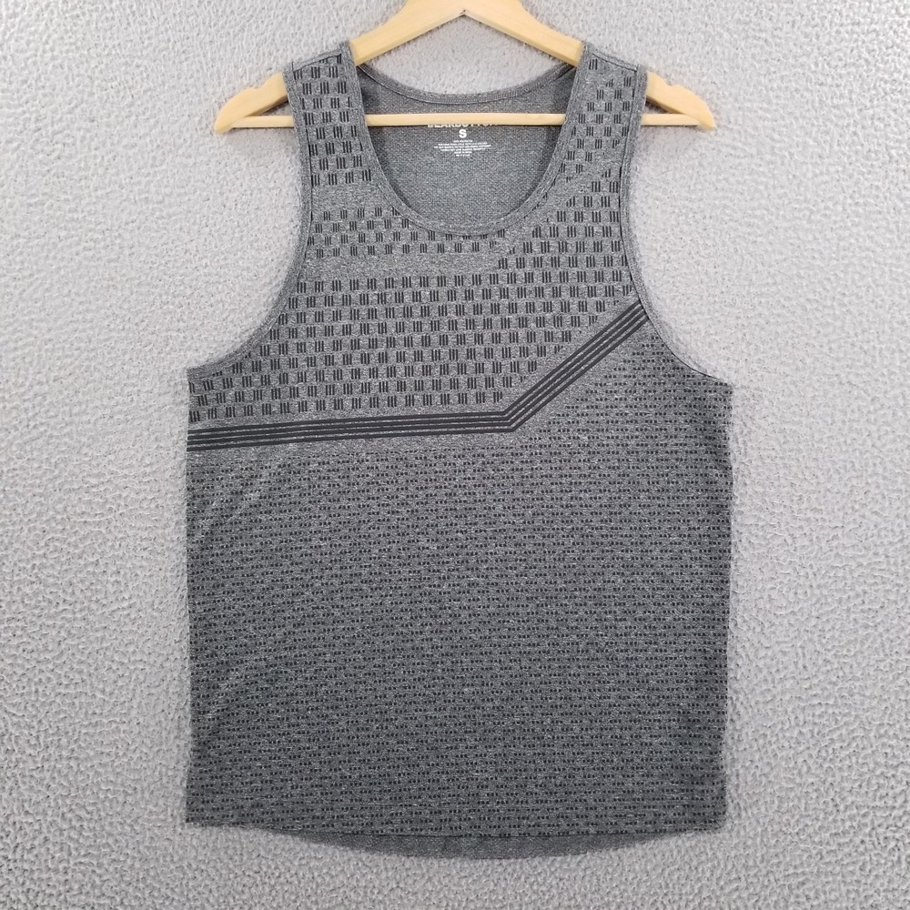 Bearbottom Tank Top Mens Small Gray Heather Athletic Sleeveless Performance